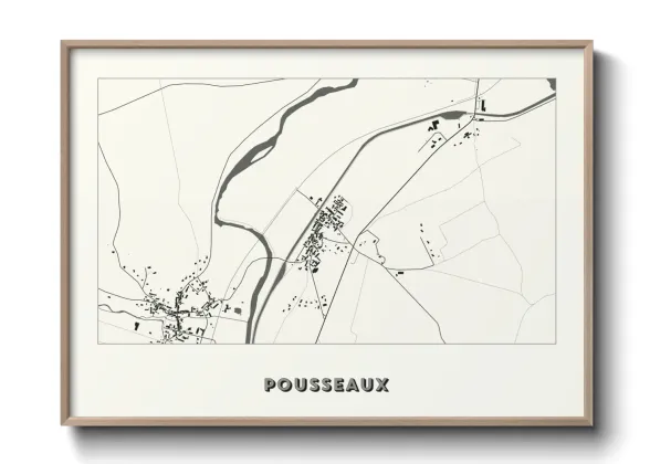 Une affiche de carte sur Pousseaux