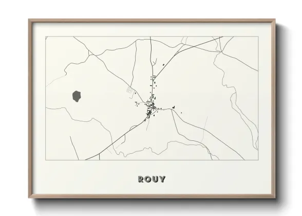 Une affiche de carte sur Rouy