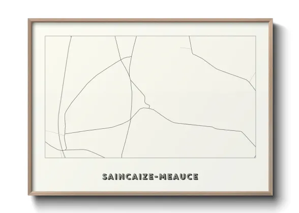 Une affiche de carte sur Saincaize-Meauce