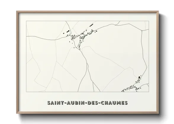 Une affiche de carte sur Saint-Aubin-des-Chaumes