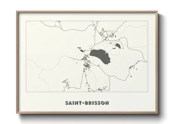 Une affiche de carte sur Saint-Brisson