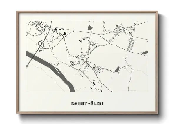 Une affiche de carte sur Saint-Éloi