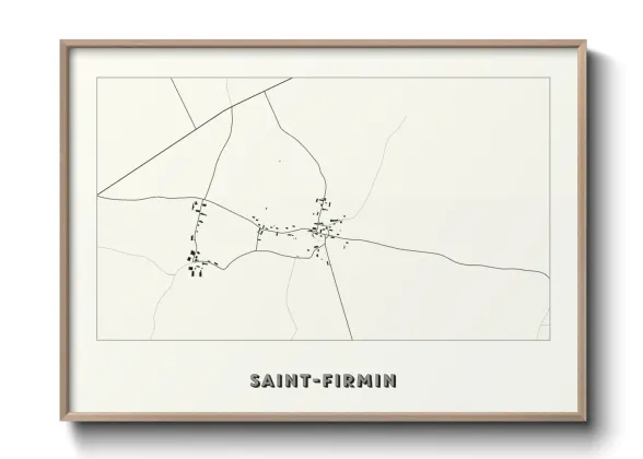 Une affiche de carte sur Saint-Firmin