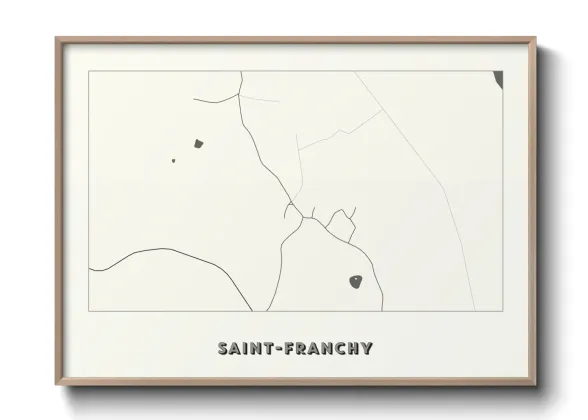 Une affiche de carte sur Saint-Franchy