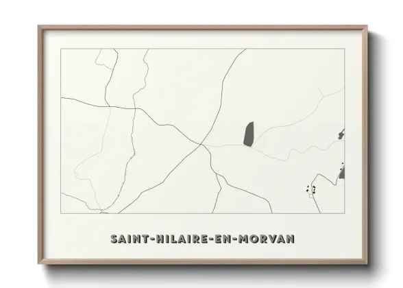 Une affiche de carte sur Saint-Hilaire-en-Morvan