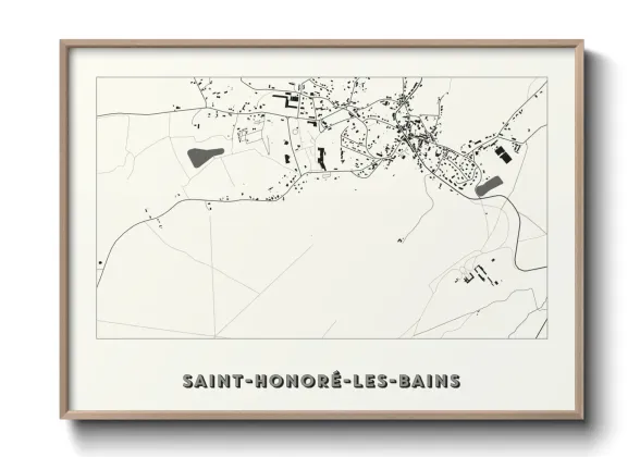 Une affiche de carte sur Saint-Honoré-les-Bains