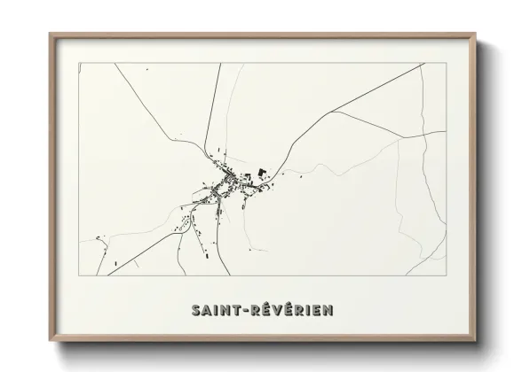Une affiche de carte sur Saint-Révérien