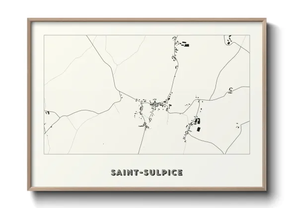 Une affiche de carte sur Saint-Sulpice