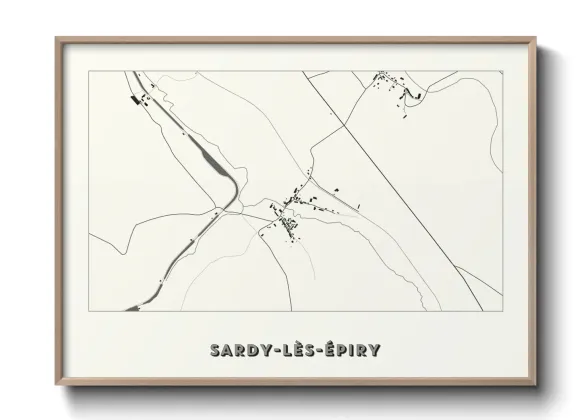Une affiche de carte sur Sardy-lès-Épiry