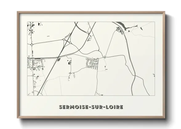 Une affiche de carte sur Sermoise-sur-Loire