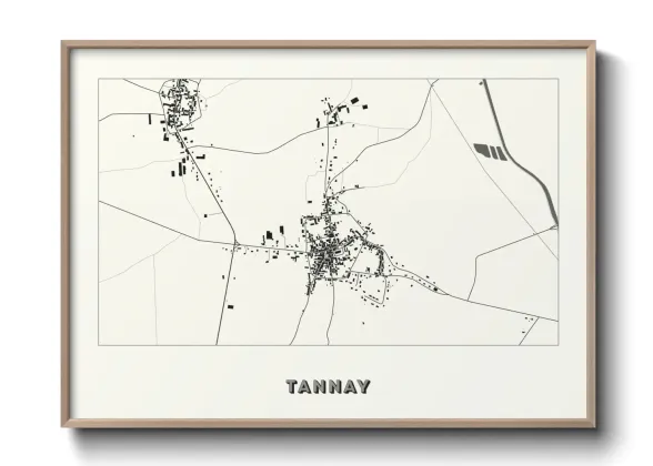Une affiche de carte sur Tannay