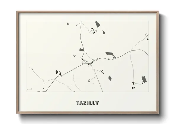 Une affiche de carte sur Tazilly
