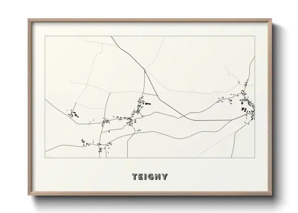 Une affiche de carte sur Teigny