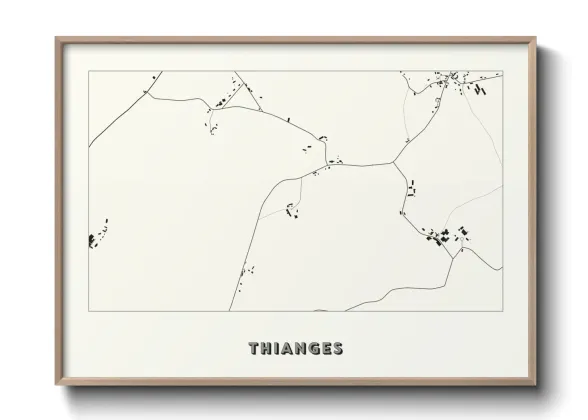 Une affiche de carte sur Thianges