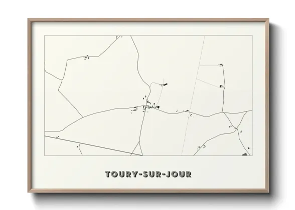 Une affiche de carte sur Toury-sur-Jour