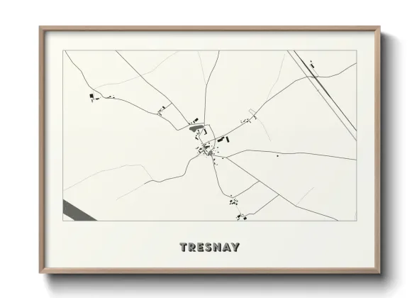 Une affiche de carte sur Tresnay