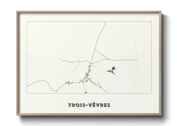 Une affiche de carte sur Trois-Vêvres