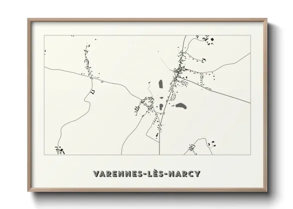 Une affiche de carte sur Varennes-lès-Narcy