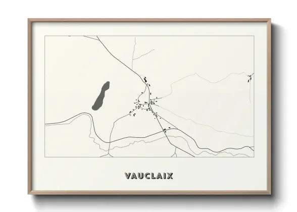 Une affiche de carte sur Vauclaix