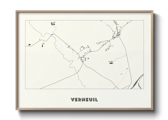 Une affiche de carte sur Verneuil