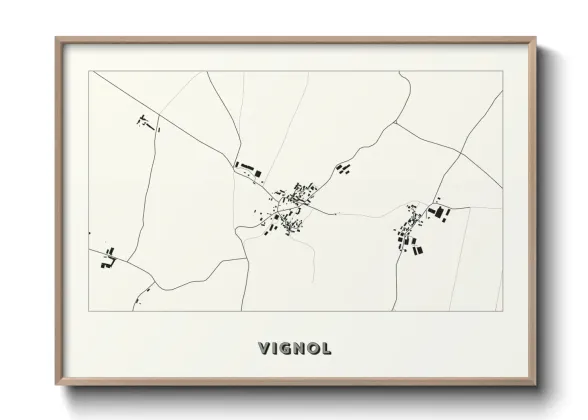 Une affiche de carte sur Vignol