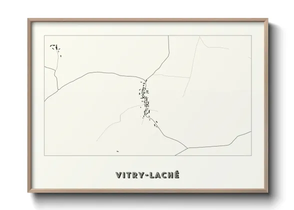 Une affiche de carte sur Vitry-Laché