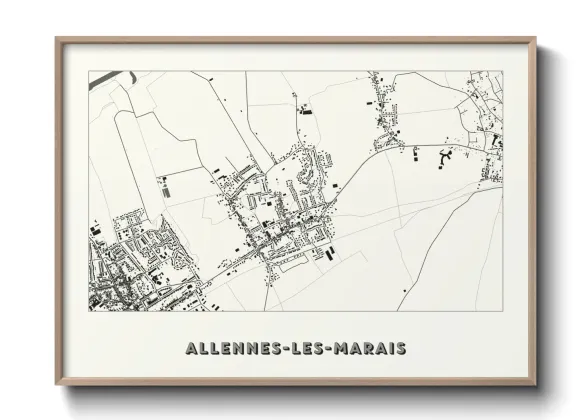 Une affiche de carte sur Allennes-les-Marais