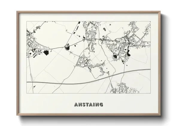 Une affiche de carte sur Anstaing