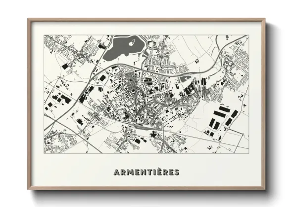 Une affiche de carte sur Armentières