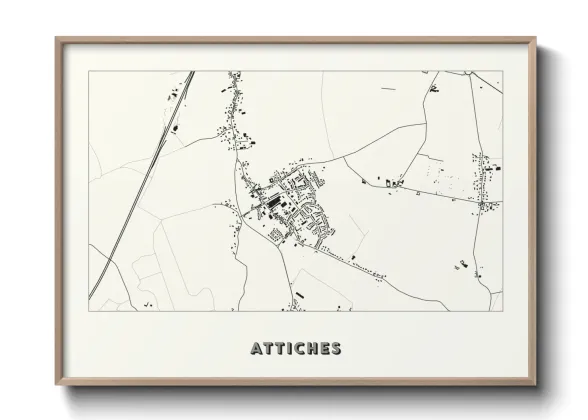 Une affiche de carte sur Attiches