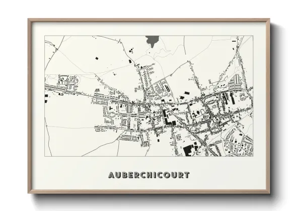 Une affiche de carte sur Auberchicourt