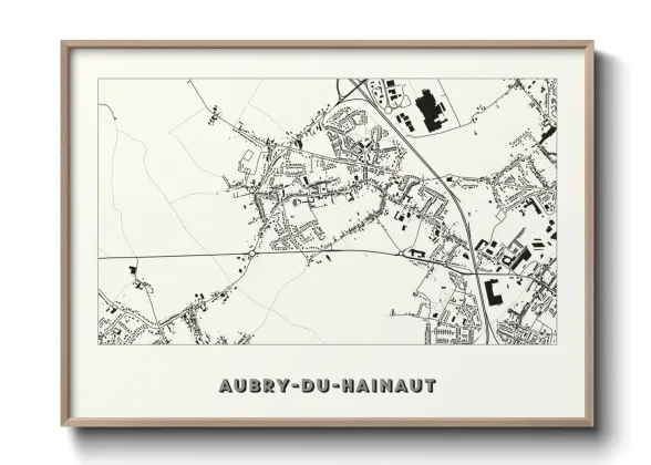 Une affiche de carte sur Aubry-du-Hainaut