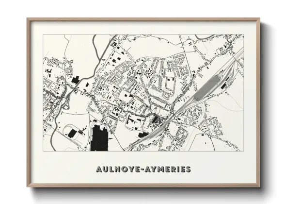 Une affiche de carte sur Aulnoye-Aymeries