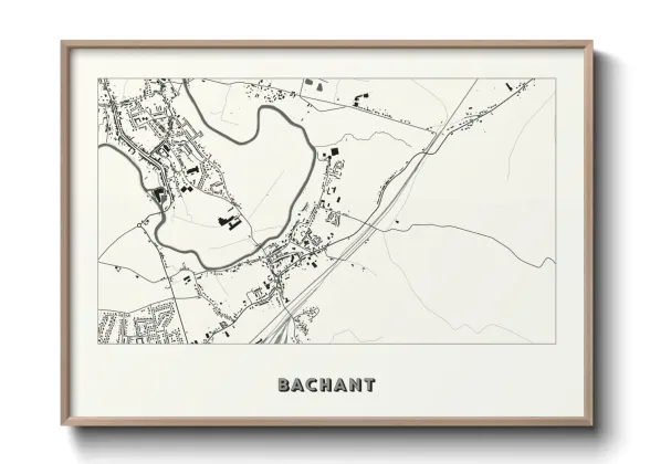 Une affiche de carte sur Bachant