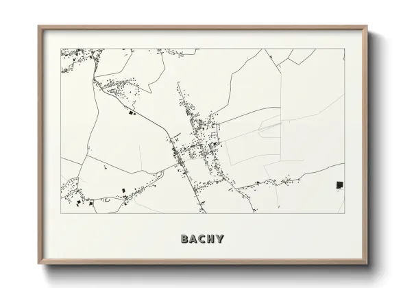 Une affiche de carte sur Bachy