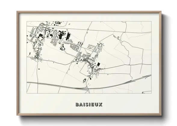 Une affiche de carte sur Baisieux