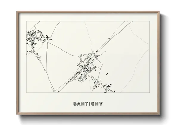 Une affiche de carte sur Bantigny