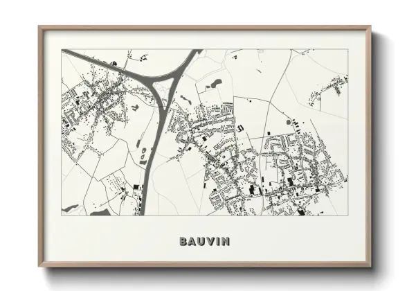 Une affiche de carte sur Bauvin