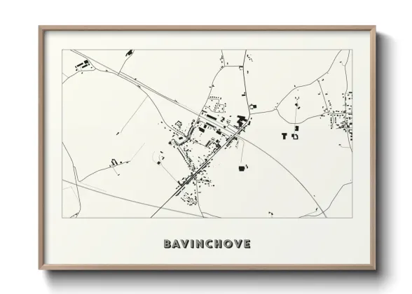 Une affiche de carte sur Bavinchove