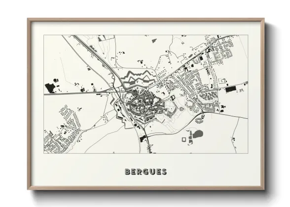 Une affiche de carte sur Bergues