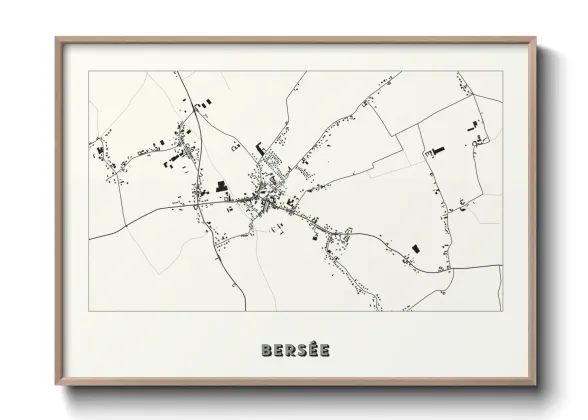 Une affiche de carte sur Bersée