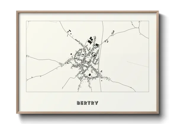 Une affiche de carte sur Bertry