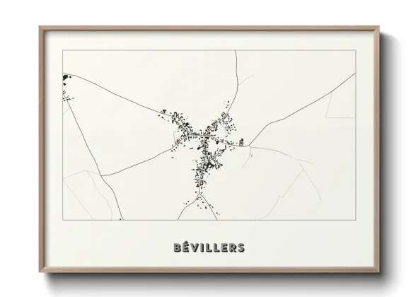 Une affiche de carte sur Bévillers