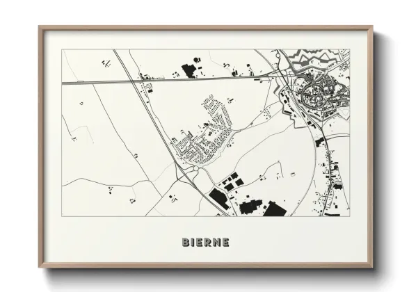 Une affiche de carte sur Bierne