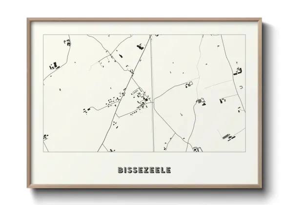 Une affiche de carte sur Bissezeele