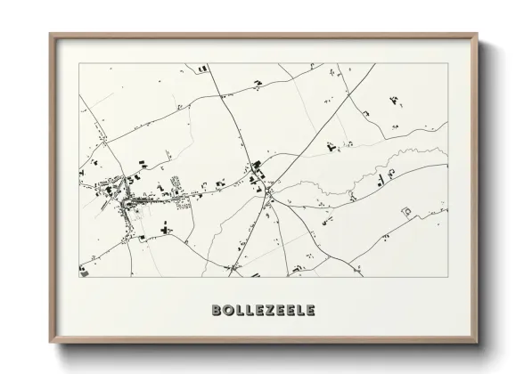Une affiche de carte sur Bollezeele