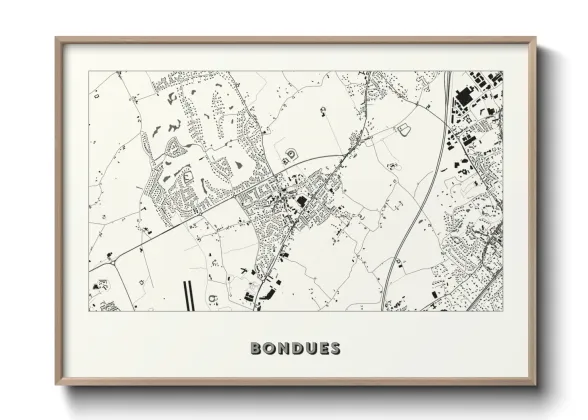 Une affiche de carte sur Bondues