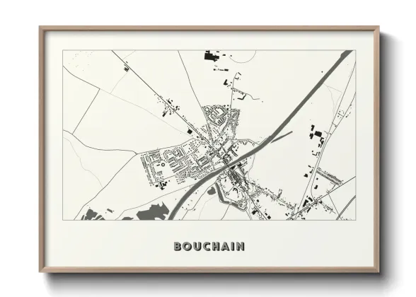 Une affiche de carte sur Bouchain