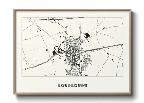 Une affiche de carte sur Bourbourg
