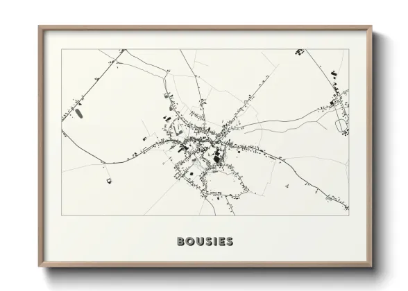 Une affiche de carte sur Bousies